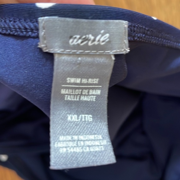 Aerie bathing suit bottoms. Cute nave blue & white polka dots. Great shape. XXL - Picture 4 of 4
